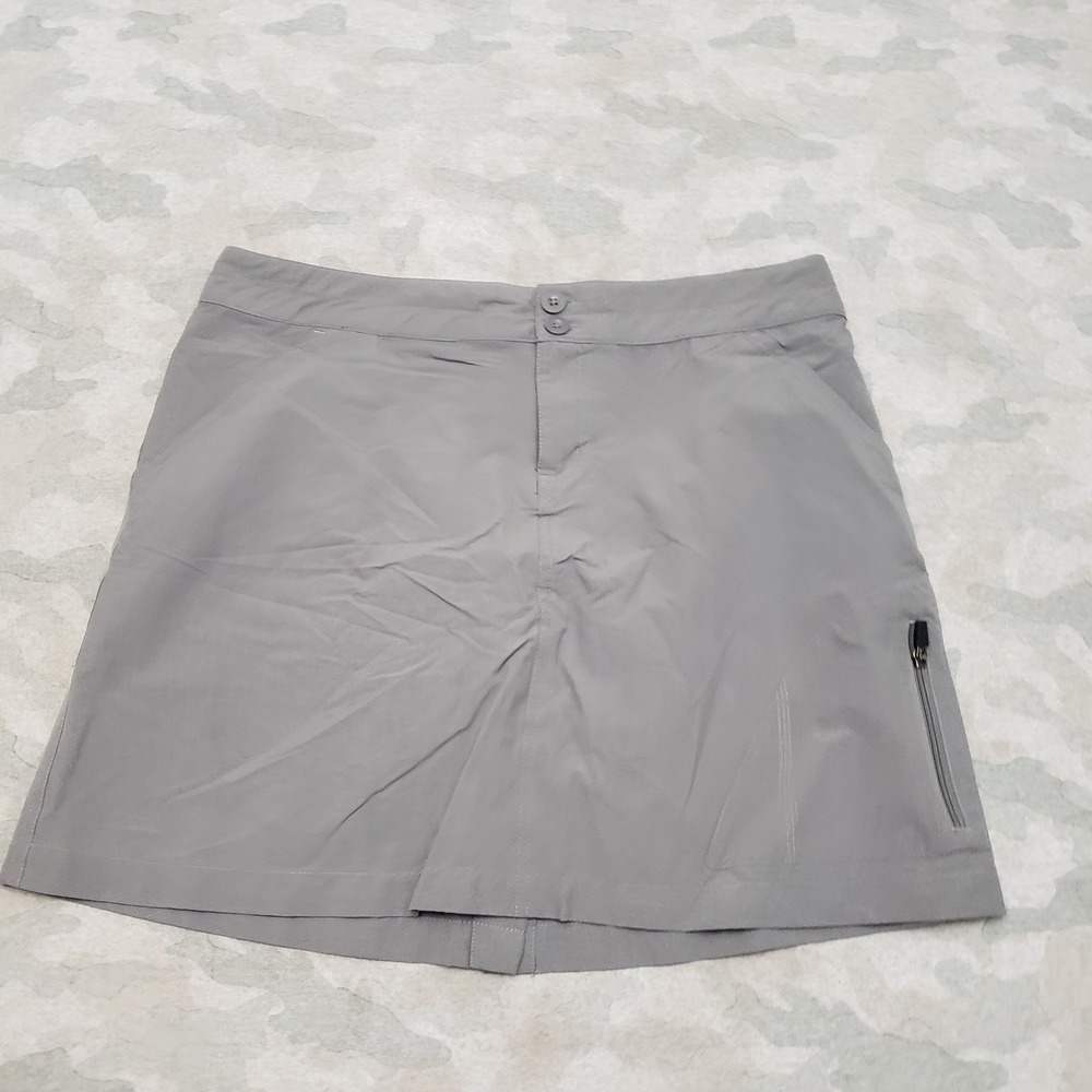 Rugged Exposure Skort Womens 10 Gray Pockets Outdoors Hiking Travel Camp Trail